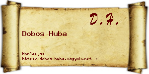 Dobos Huba névjegykártya